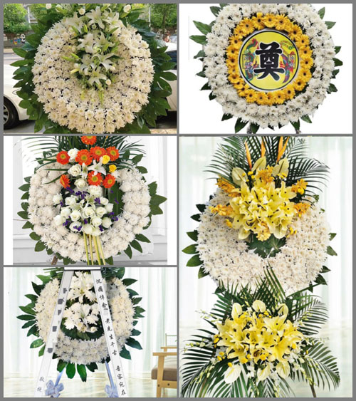 四川成都龙泉驿区黄土镇永丰村花圈速递